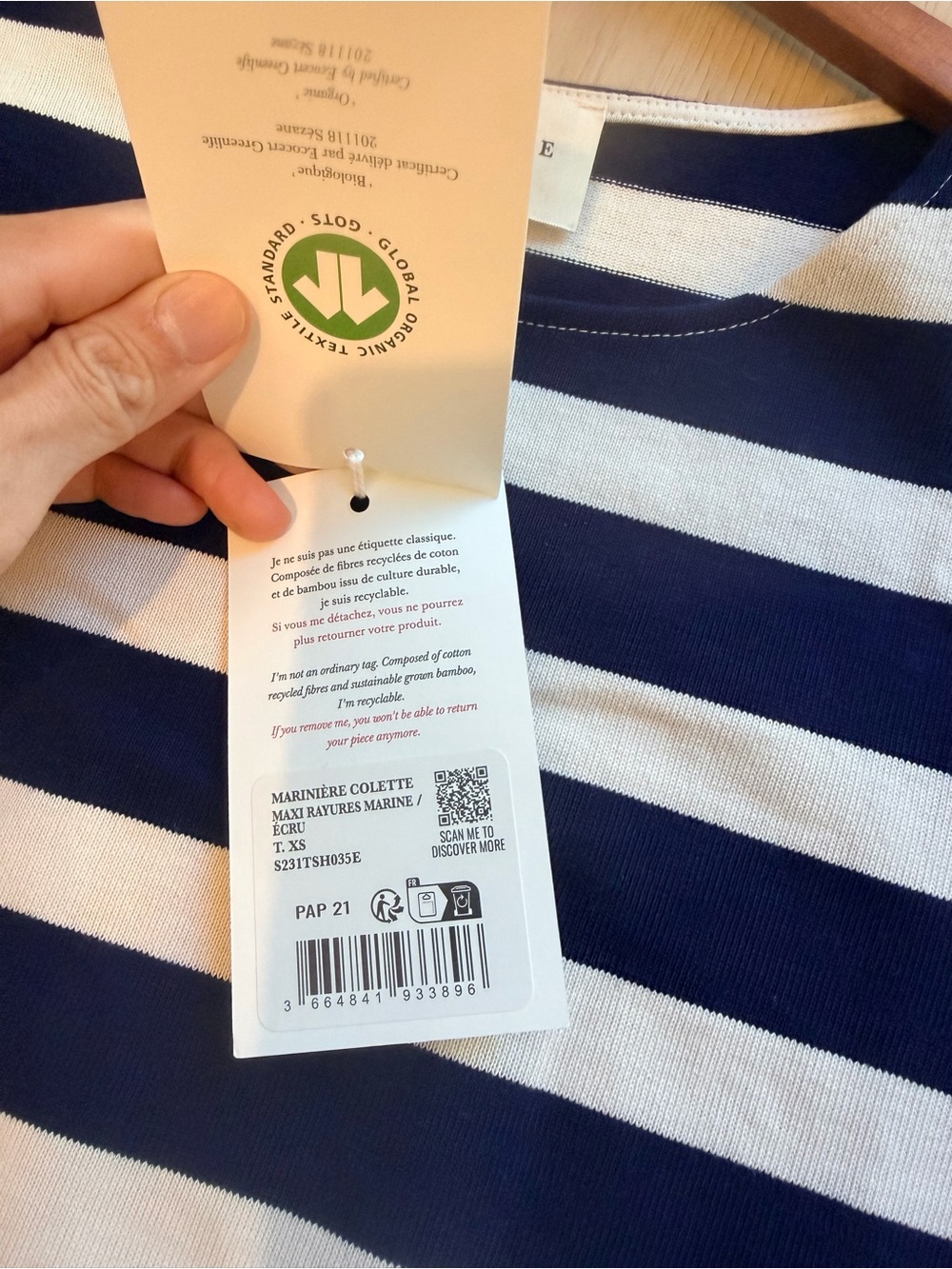 Sezane Mariniere Colette/ Marine, Ecru color - Picture 8 of 9